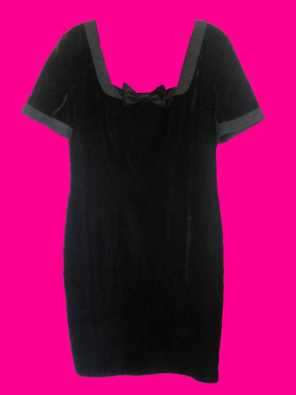 plus size clothing black velvet bow dress liz claibourne 16 extra large xl 1x